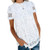 Chvity Womens Lace Tops Short Sleeve Casual Summer Loose Blouses Shirts (XL, White)