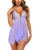 Avidlove Women Lingerie Lace Babydoll Nightie Strap Chemise Sleepwear Deep Lavender