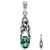 Silvershake Simulated Color Change Alexandrite 925 Sterling Silver Celtic Knot Solitaire Pendant