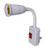 STBTECH E27 Socket Adapter with On/Off Switch to US Plug, flexible neck Extension Lamp Bulb Holder Converter