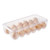 Stackable Egg Storage Box, Plastic Egg Holder Refrigerator Storage Box Egg Storage Container Eggs Tray With Lid Stores 17 Eggs For Kitchen And Refrigerator Egg Storage (Clear)
