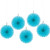Amscan Caribbean Blue Mini Hanging Fans, 5 Ct. | Party Decoration