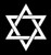 LLI Star of David Judaism | Decal Vinyl Sticker | Cars Trucks Vans Walls Laptop | White | 5.5 x 4.6 in | LLI1335