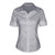 SUNNOW Womens Tailored Short Sleeve Basic Simple Button-Down Shirt with Stretch (XL, Light Grey)
