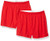 Soffe womens Authentic Cheer Yoga Shorts, Red (2-pack), Small US