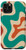 iPhone 11 Pro Retro Liquid Swirl Abstract Pattern Teal Orange Beige Case