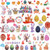 Chuangdi 20 Sheets Easter Stickers Bunnies Rabbits Chicken Egg Stickers Easter Wall Window Fridge Party Clings for Easter Decor