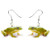 DUOWEI Classic Sitting Frog Earrings Acrylic Drop Dangle Jewelry for Women Ladies Teens Kids Party Gifts (Yellow)