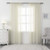 2 Panels Sheer Voile Curtains Draperies - Window Treatment Rod Pocket Light Filttering Curtains Drapes Panels for Bedroom Living Room Party Backdrop, Beige, 52 Inch by 84 Inch