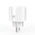 ZJWD EU Plug WiFi 2.4G Wireless Remote Smart Power Socket with Smart Timer Plug Voice Control White