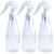 Empty Spray Bottles, 6.8oz/200ml Plastic Spray Bottles for Cleaning Solutions 2 Modes Fine Mist Refillable Sprayer Clear Empty Trigger Sprayers for Hair Cleaning Air Freshening Gardening (3 PACK)