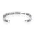 Bracelets for Women Personalized Inspirational Gift for Her Engraved Mantra Cuff Bangle with Hidden Message Silver (love is a light that never dims)