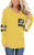 Angerella Women's Long Sleeve Hooded Sweatshirts Camo Tunic Hoodies Soft Loose Yellow Pullover Tops S