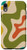 iPhone XR Retro Liquid Swirl Abstract Pattern Olive Orange Beige Case