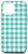 iPhone 12 Pro Max tourquoise and  White Gingham Check Pattern Case