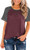 Womens Short Sleeve Shirts Crewneck Workout Top Color Block Loose Casual Tunic Tops Athletic T-Shirt
