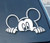 Mickey Mouse Peeking Car Window Vinyl Decal Sticker 9 inch Wide (Color: White)