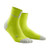 Womens Crew Cut Compression Socks- CEP Short Socks 3.0, Lime/Light Grey IV