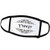 3dRose Karen Name in Hebrew Writing. Personalized Black and White ivrit. - Face Covers (fc_165047_3)