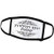 3dRose InspirationzStore Judaica - Happy Birthday Written in Hebrew Writing Black and White ivrit Text - Face Masks (fm_165033_2)