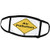 3dRose Henrik Lehnerer Designs - Illustrations - Yellow Warning Sign with The Writing Air Pollution. - Face Masks (fm_240394_1)