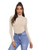 Floerns Women's Long Sleeve Slim Fit Turtleneck Basic T-Shirts Beige L
