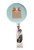 Cats in Boxes Retractable Badge Reel ID Badge Holder (Orange & White)
