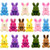Elcoho 16 Pack Easter Plush Bunnies Stuffers Bunny Plush Bunny Animals Easter Baskets Filler Easter Party Favor