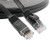 Home Ethernet Cable Game Network Cable Flat Ethernet Cable RJ45 LAN Cable Networking Ethernet Patch Cord Network Cable for Computer Router Laptop Waterproof Cable (Color : Black, Length : 0.5m)