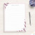 Customized Leaf Notepad - Pretty Floral Notepad - Writing Pad For Her - Feminine Desk Pad