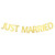Gold Glitter Just Married Wedding Banner Bridal Shower Party Decoration Sign Photo Props