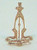 Chrysnbon Dollhouse Miniature Gold Plate Holder or Plate Stand