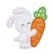 Easter Bunny with Carrot Patch your choice of sew on or iron on patch