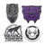 Marvel Comics Unisex Adult Black Panther Wakanda Forever Enamel Pin Set (4 Piece), Black/Violet, One Size