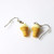 Vanilla Ice Cream Cone Earrings on Sterling Silver Hooks