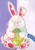 Northlight Lighted Shimmering Easter Bunny Window Silhouette Decoration, 17 inch