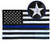 SolarStar Thin Blue Line USA Flag 4x6 FT with Embroidered Stars, Sewn Stripes, Brass Grommets, Black White and Blue American Police Flag Honoring Law Enforcement Officers
