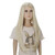 Morticia Long Straight Middle Parting Girls and Kids Halloween Costume Pretend Play Wig (Beige)