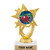 5.5 inch Gold Table Tennis Trophies, Custom Astral Star Table Tennis Trophy Award Prime