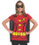 Rubie's Costume DC Comics Women's Robin T-Shirt With Cape And Eye Mask, Red, X-Large