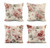 Awowee Set of 4 Linen Throw Pillow Cover Pink Flowers and Leaves on Watercolor Floral Pattern Rose 18x18 Inches Home Decor Square Flax Pillowcase Cushion Cover for Couch Sofa Awowee Set of 4 Linen Throw Pillow Cover Pink Flowers and Leaves on Watercolor Floral Pattern Rose 18x18 Inches Home Decor Square Flax Pillowcase Cushion Cover for Couch Sofa