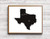 'Texas State Map' Print. Patriotic Print. Lone Star State. Friendship State