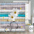 Daisy Shower Curtain, Daisy Flower on Rustic Wooden Spring Flower Nature Botanical Rustic Shower Curtain Sets, Farmhouse Shower Curtain Bathroom Decor, Fabric Shower Curtain Hooks Include, 70 in