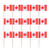 NUOBESTY 100pcs Mini Canada Flag Cupcake Toppers Wood Toothpicks Cake Toppers Fruit Picks for World Country Sports Party Supplies