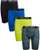 B.U.M. Equipment Boys? Performance Dry-Fit Compression Boxer Briefs (Pack of 4) (Large/(12-14), Black/Blue/Lime Multi)