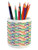 Ambesonne Tropical Pencil Pen Holder, Vibrant Tropic Palm Tree Pattern Rainbow Colored Exotic Hawaii Nature Composition, Ceramic Pencil Holder for Desk Office Accessory, 3.6 inch X 3.2 inch, Multicolor