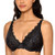 DOBREVA Women's Lace Bra Plus Size Unlined Minimizer Underwire Bralette Full Coverage Black 38E