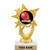 5.5 inch Gold Dodgeball Trophies, Custom Astral Star Dodgeball Trophy Award Prime