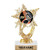 5.5 inch Gold Glitter Music Note Trophies, Custom Astral Star Music Note Trophy Award Prime