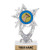 5.5 inch Silver Glitter Dairy Goat Trophies, Custom Astral Star Dairy Goat Trophy Award Prime